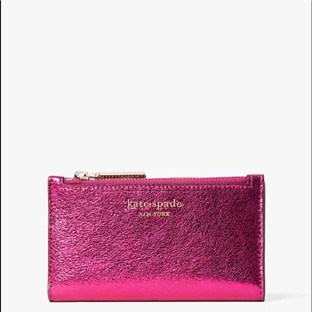 Kate Spade spencer metallic Slim bifold Wallet - Picture 4 of 6